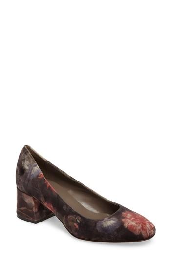 Women's Sesto Meucci Mietta Flower Print Velvet Pump W - Grey