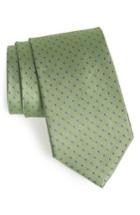 Men's Nordstrom Men's Shop Sturridge Dot Silk Tie, Size - Green