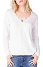 Women's Michael Stars Strappy V-neck Top, Size - White