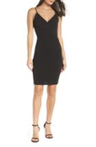 Women's Lulus Surplice Spaghetti Strap Cocktail Sheath