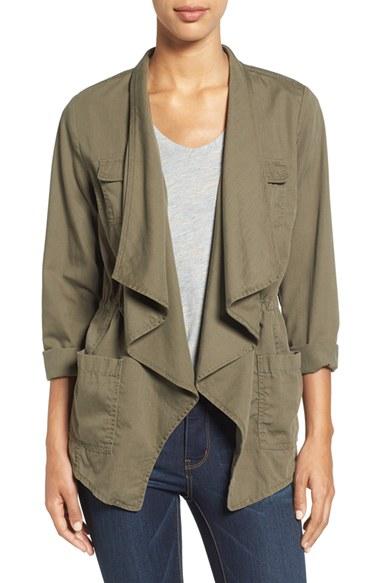 Women's Caslon Draped Utility Jacket