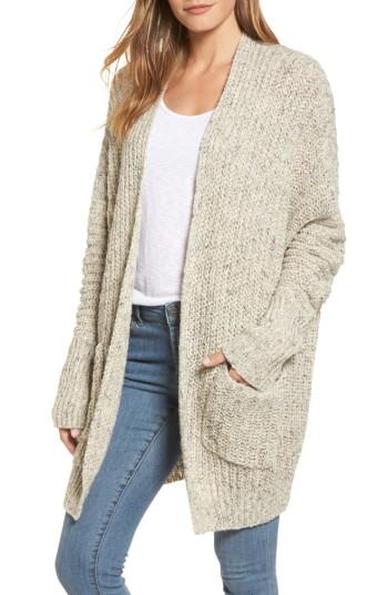 Women's Press Patch Pocket Cardigan - Beige
