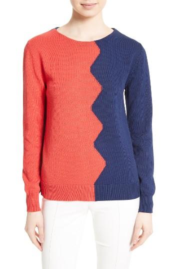Women's Tory Burch Fleet Colorblock Pullover