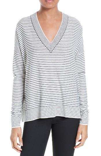 Women's Atm Anthony Thomas Melillo Stripe Silk Blend Sweater