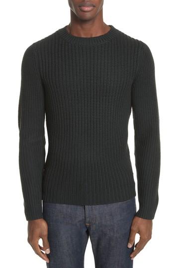 Men's A.p.c. Pull Berger Merino Wool Sweater - Green