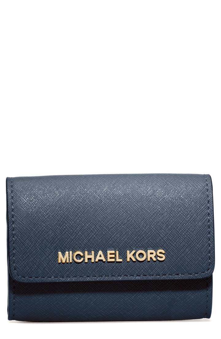 Women's Michael Michael Kors 'jet Set' Saffiano Leather Coin Purse -