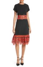 Women's Jonathan Simkhai Embroidered Trim Fit & Flare Dress