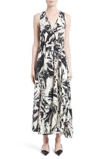 Women's Proenza Schouler Print Silk Georgette Maxi Dress - Black