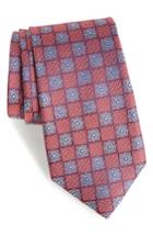 Men's Nordstrom Men's Shop Settala Medallion Silk Tie, Size - Red