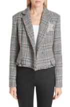 Women's Adam Lippes Crystal Embellished Harris Tweed Jacket