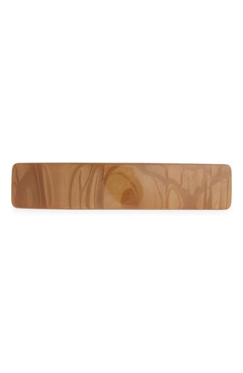 L. Erickson Nougat Rectangle Barrette