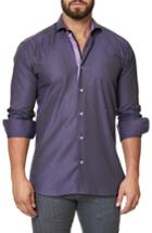 Men's Maceoo Trim Fit Print Sport Shirt (xl) - Purple
