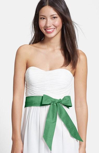 Women's L. Erickson Silk Charmeuse Obi Sash, Size - Dark Alligator
