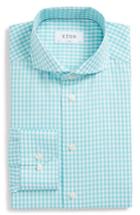 Men's Eton Slim Fit Check Dress Shirt .5 - Green