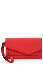 Women's Botkier Cobble Hill Calfskin Leather Wallet - Red