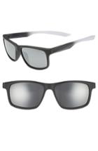 Men's Nike Essential Chaser 56mm Sunglasses - Matte Black/ Grey Silver Flash