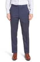Men's John W. Nordstrom Torino Traditional Fit Flat Front Houndstooth Trousers - Blue
