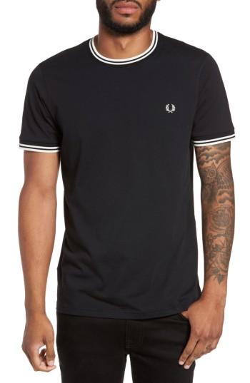 Men's Fred Perry Contrast Trim T-shirt - Black