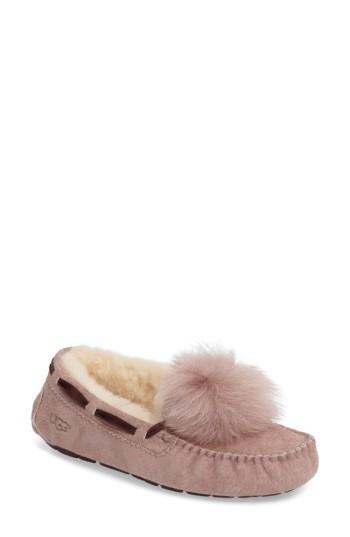 Women's Ugg Dakota Genuine Shearling Pompom Slipper