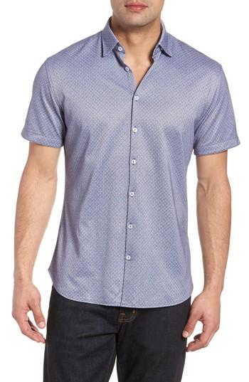 Men's Stone Rose Contemporary Fit Geo Tech Sport Shirt