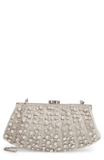 Nordstrom Crystal Rivoli Clutch - White