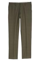 Men's J.crew Ludlow Trim Fit Herringbone Wool Pants X 32 - Green