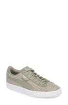 Women's Puma Basket Satin Woven Sneaker .5 M - Grey