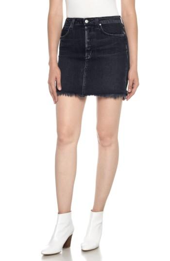 Women's Joe's High Waist Cutoff Denim Miniskirt - Black