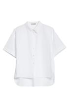 Women's Vince Short Sleeve Cotton Shirt - White