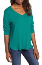 Women's Gibson Cozy V-neck Top - Green
