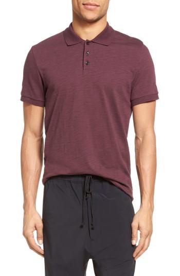 Men's Vince Slim Fit Slub Polo - Red
