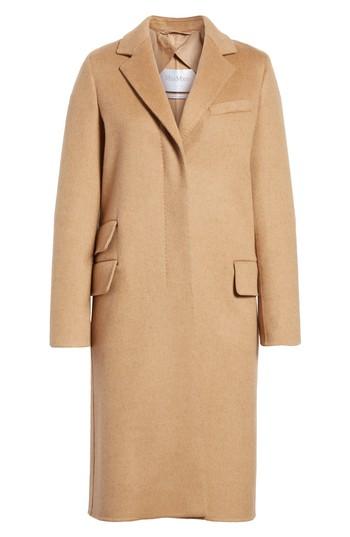 Women's Max Mara Aureo Camel Hair Coat - Brown