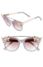 Women's Leith Crystal Embellished Square Sunglasses - Gold/ Milky Gray