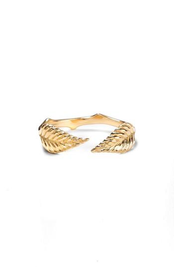 Women's Nora Kogan Double Leaf Open Ring