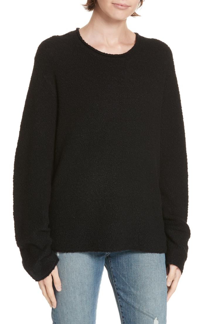Women's Jenni Kayne Boucle Crewneck Sweater - Black