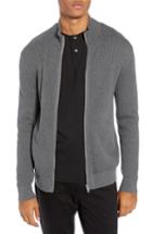 Men's Theory Udeval Breach Fit Zip Sweater, Size Large - Grey