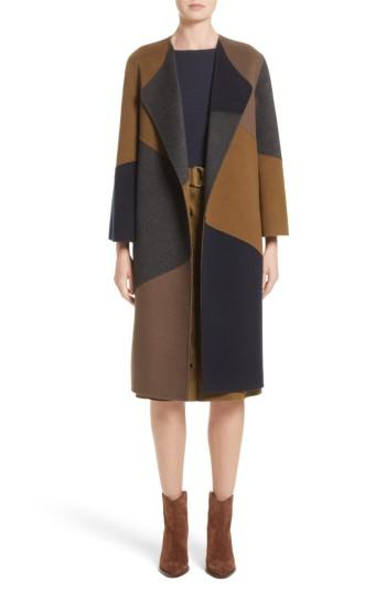 Women's Lafayette 148 New York Belissa Double Face Reversible Coat - Grey