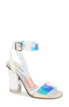 Women's Jeffrey Campbell Clear Heel Sandal .5 M - Metallic