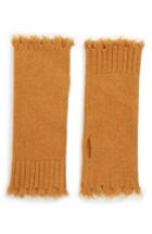 Women's Frye Frayed Edge Wool Arm Warmers, Size - Orange