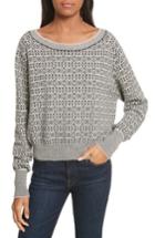 Women's Theory Cashmere Jacquard Sweater, Size - Ivory