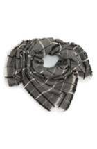 Women's Bp. Twill Stripe Square Scarf, Size - Black