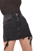 Women's Topshop Lace-up Denim Miniskirt