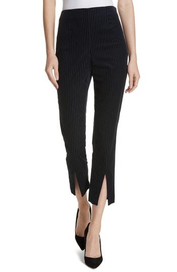 Women's Frame Corduroy Split Cuff Ankle Pants - Blue