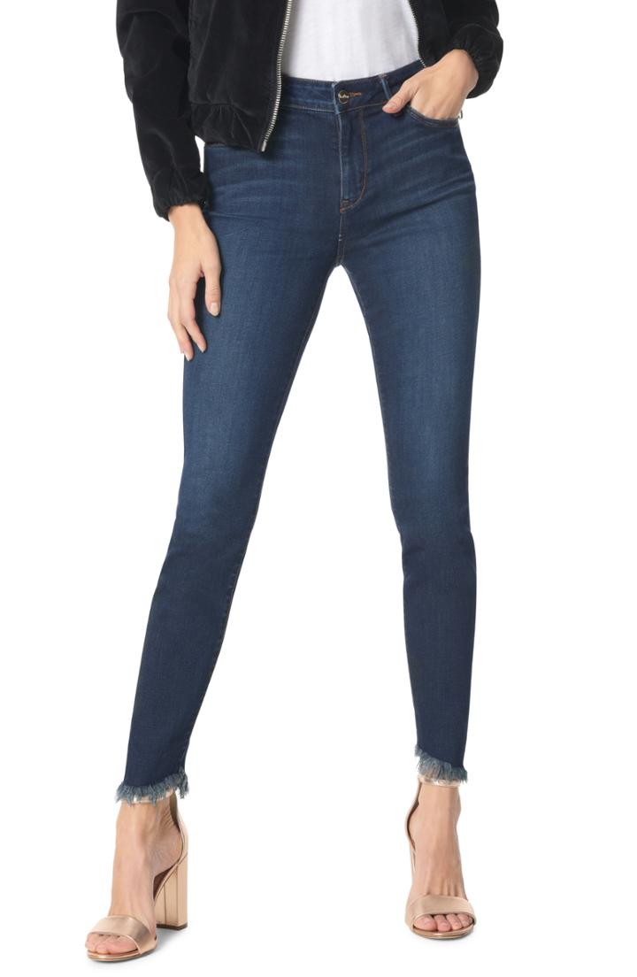 Women's Sam Edelman The Kitten Frayed Ankle Skinny Jeans - Blue