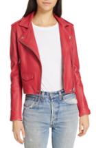 Women's Iro 'ashville' Leather Jacket Us / 40 Fr - Pink