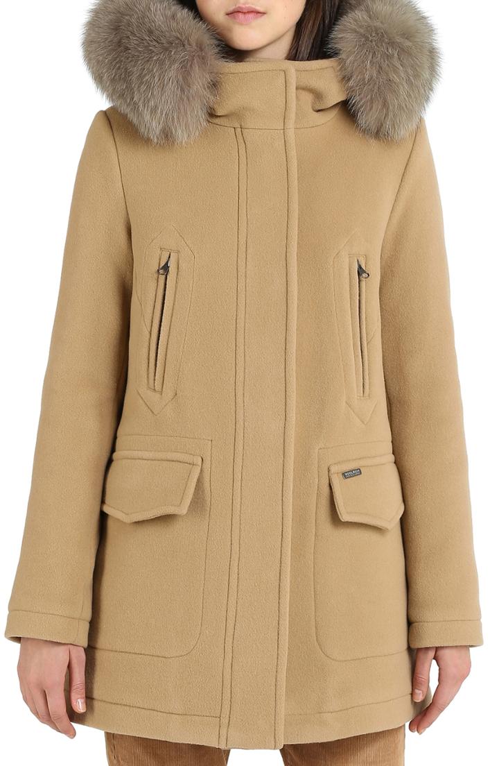 Women's Woolrich Mckenzie Coat With Genuine Fox Fur Trim