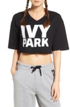 Women's Ivy Park Logo Crop Tee, Size - Black