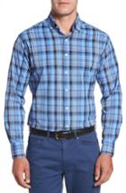 Men's Peter Millar Pops Performance Plaid Sport Shirt