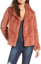 Women's Leith Fur-fect Faux Fur Jacket - Coral