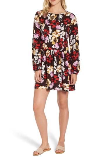Women's Hinge Pintuck Minidress, Size - Burgundy